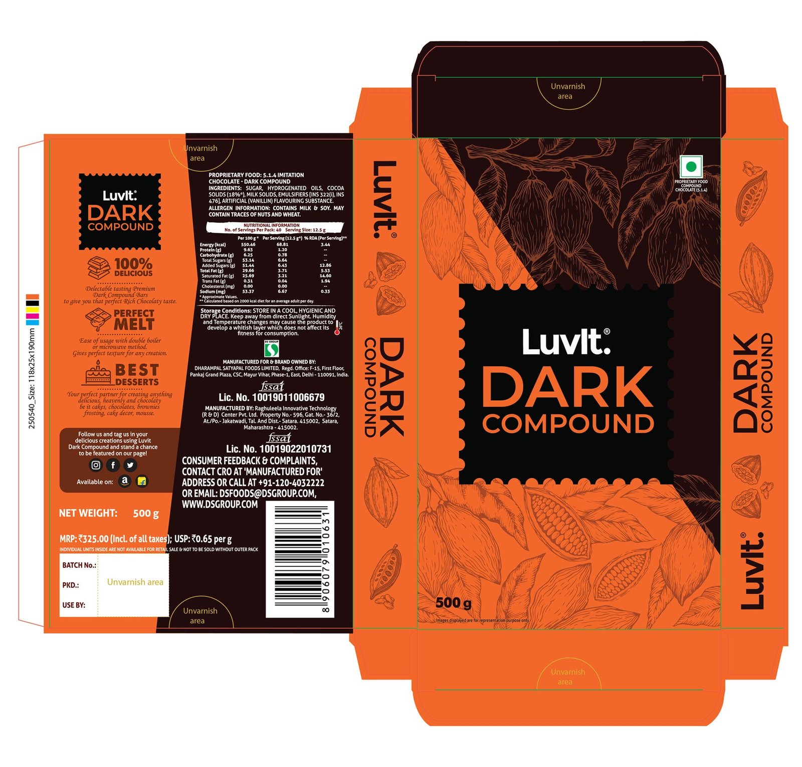 Luvit Dark Compound carton artwork