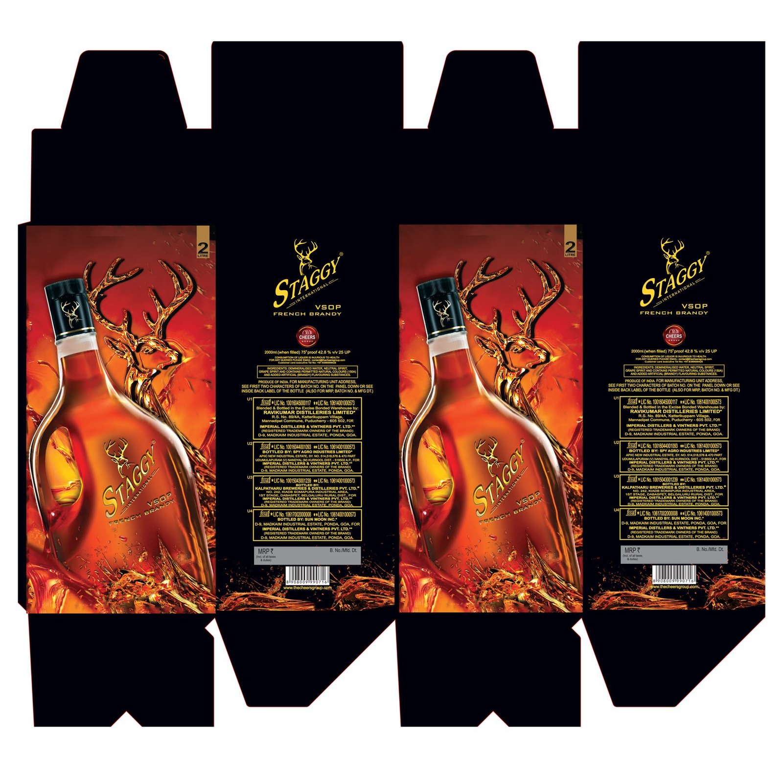 Staggy carton artwork