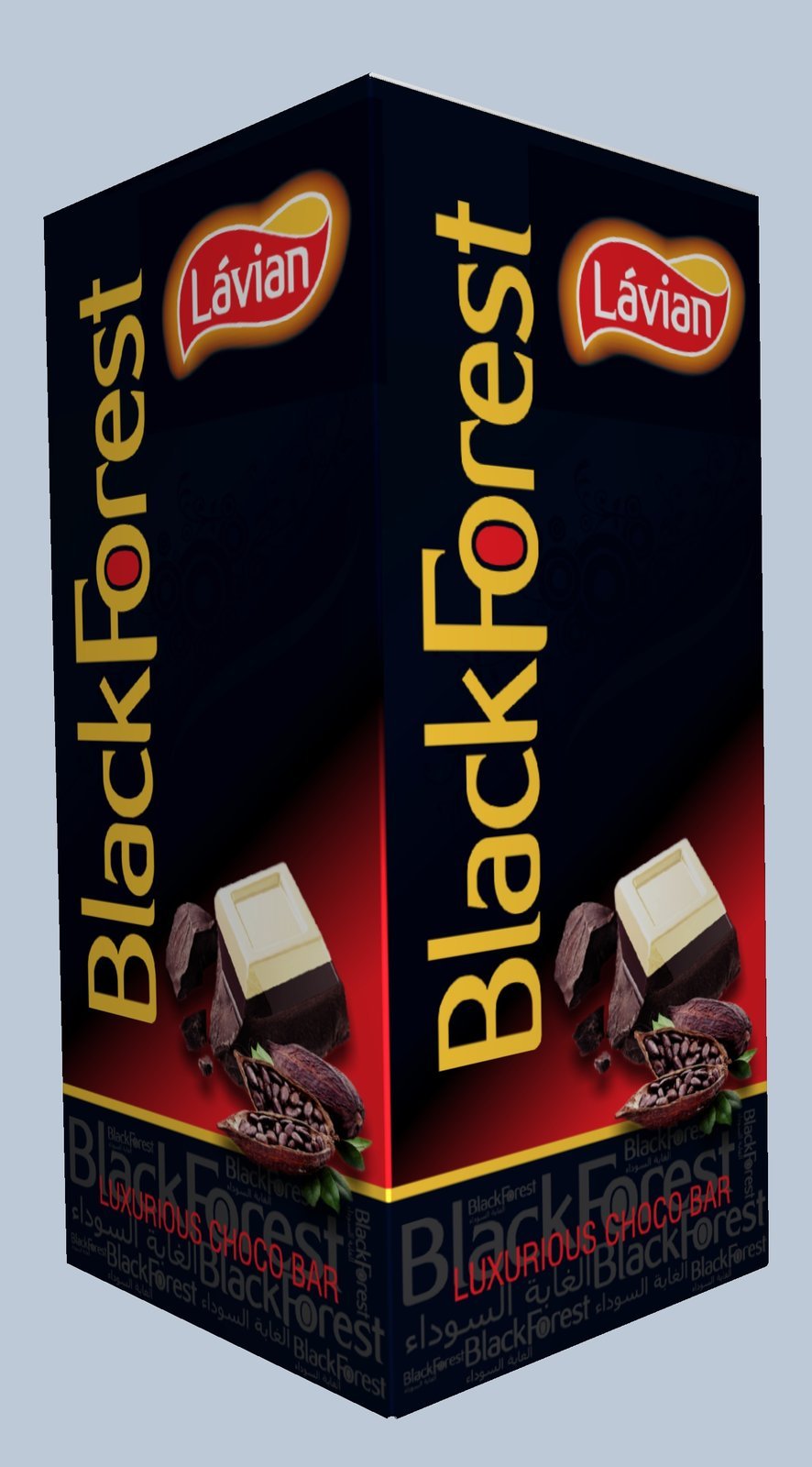 Lávian Black Forest carton 3D render