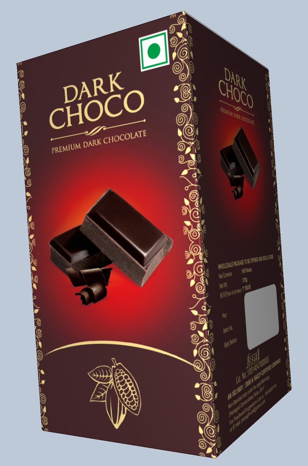 Dark Choco premium box 3D render