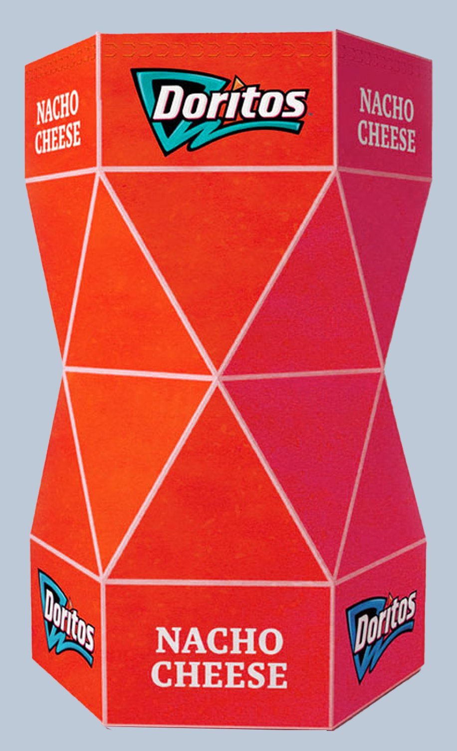 Doritos Nacho Cheese structural concept 3D render