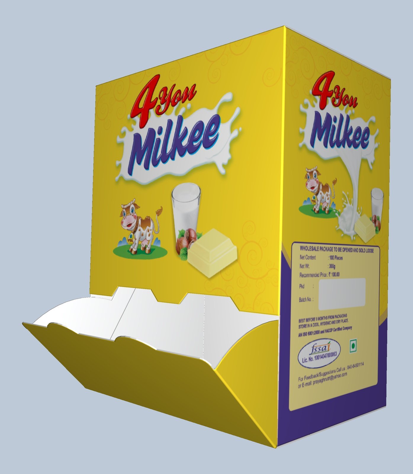 4You Milkee dispenser box 3D render